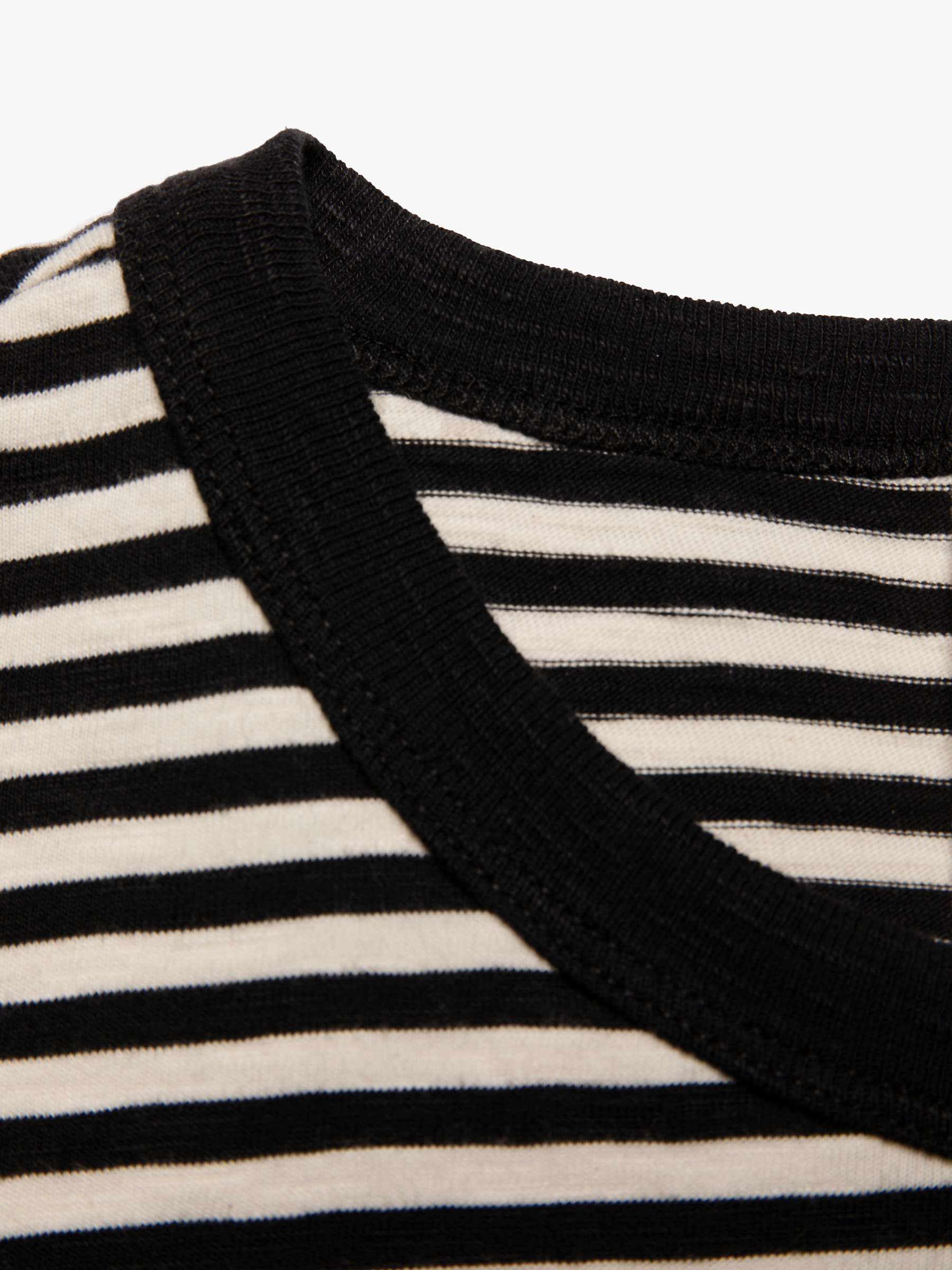 Buy Nudie Jeans Roy Slub Stripe T-Shirt, Ecru/Black Online at johnlewis.com