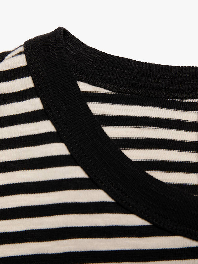 Nudie Jeans Roy Slub Stripe T-Shirt, Ecru/Black