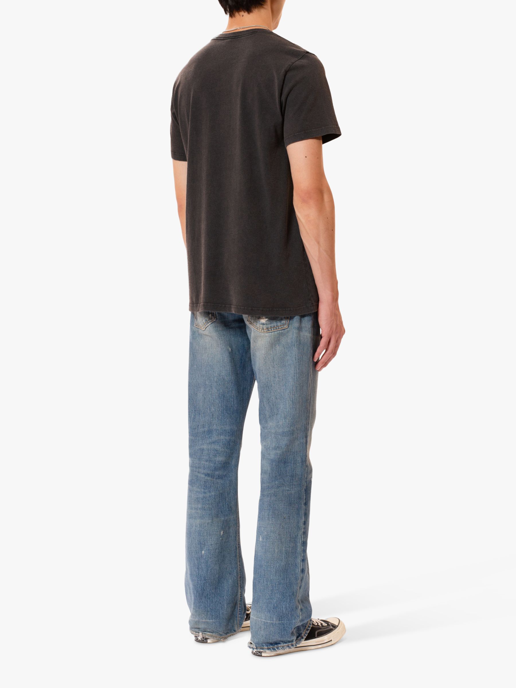Buy Nudie Jeans Roy Boogie T-Shirt, Antracite Online at johnlewis.com