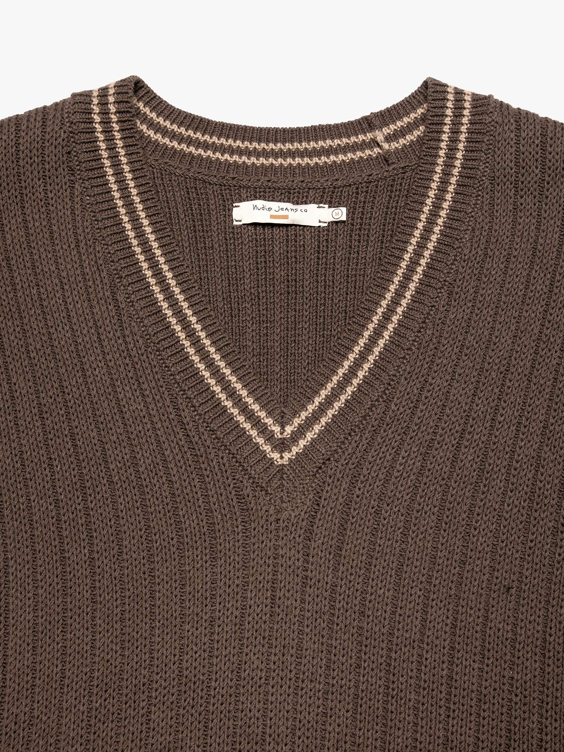 Buy Nudie Jeans Sverre Knitted Vest Jumper, Brown Online at johnlewis.com
