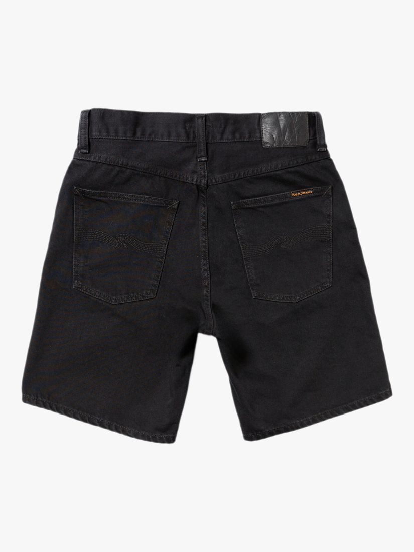 Nudie Jeans Seth Denim Shorts, Black, 30R