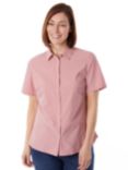 Rohan Eave Short Sleeve Fine Gingham Shirt, Cardinal Pink