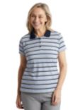 Rohan Shoreline Striped Short Sleeve Polo Shirt, Cove Blue/Navy