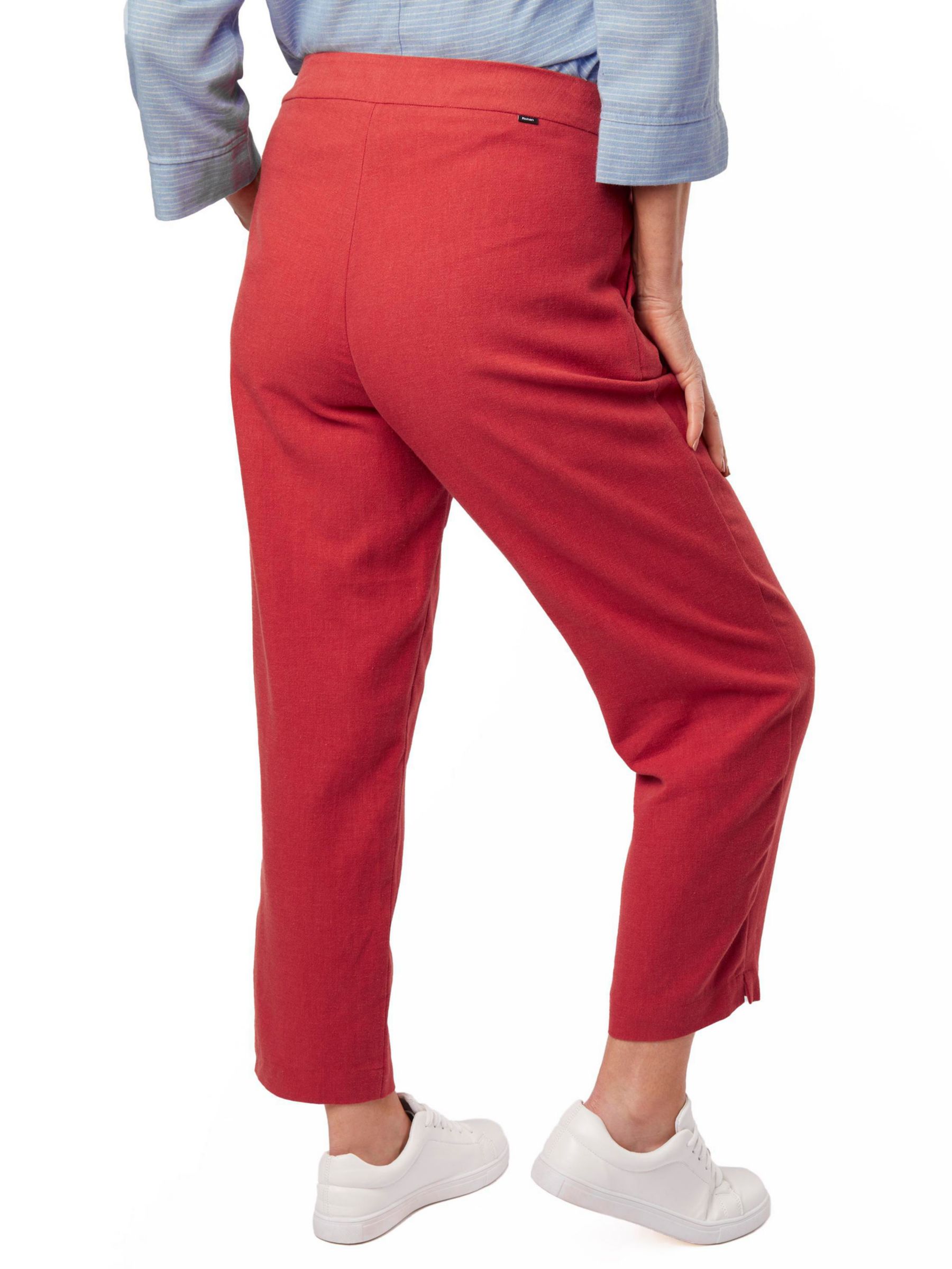 Rohan Brisa Linen Blend Trousers, Coast Red, 8S