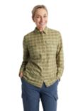 Rohan Savannah Check Anti-Insect Long Sleeve Expedition Shirt, Stone/Umber Green