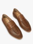 Kurt Geiger London Pablo Woven Leather Loafers, Tan