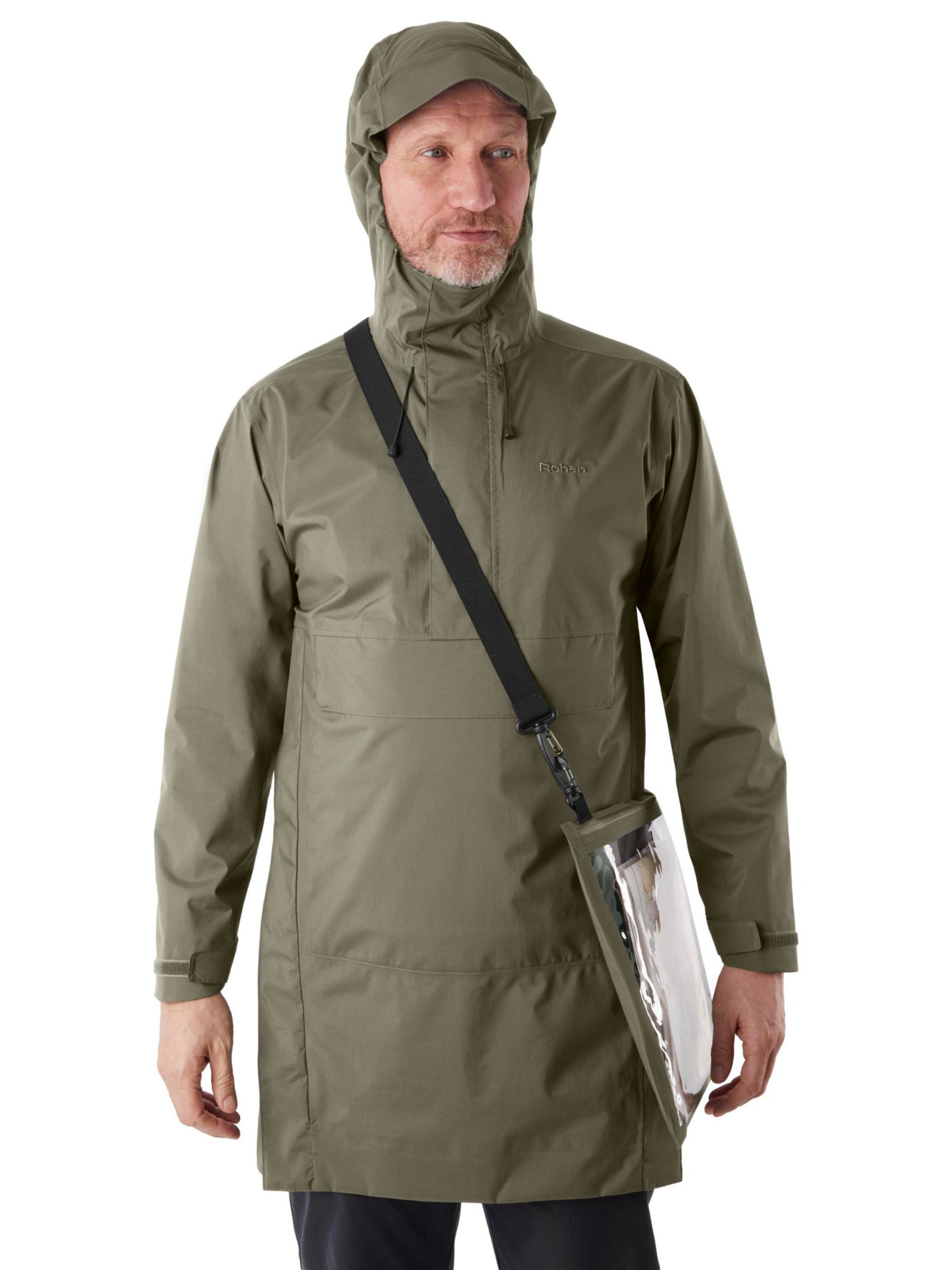 Rohan Tamar Waterproof Overhead Pullover Jacket, Park Green, S-M