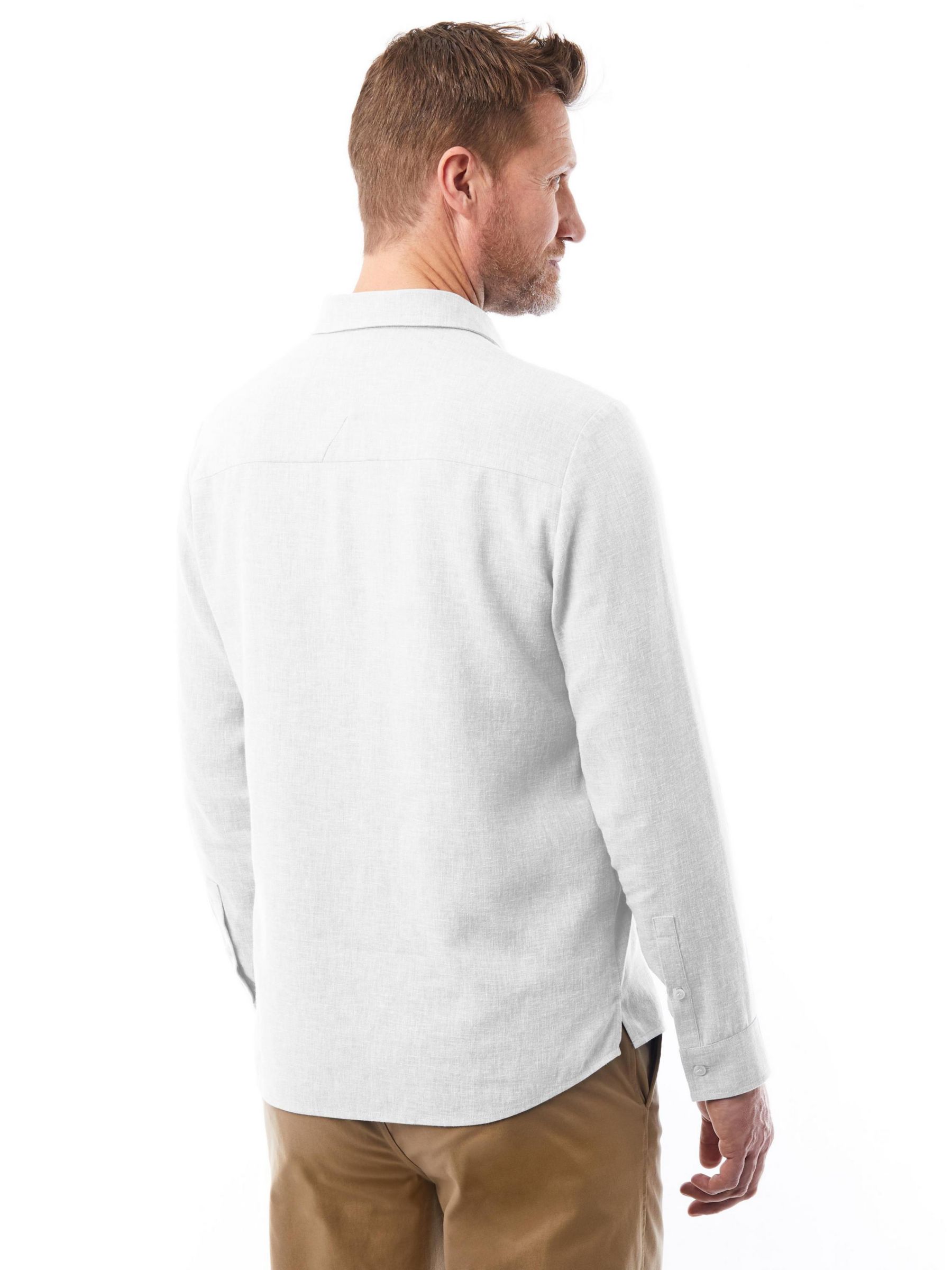 Rohan Porto Linen Long Sleeve Shirt, White, S