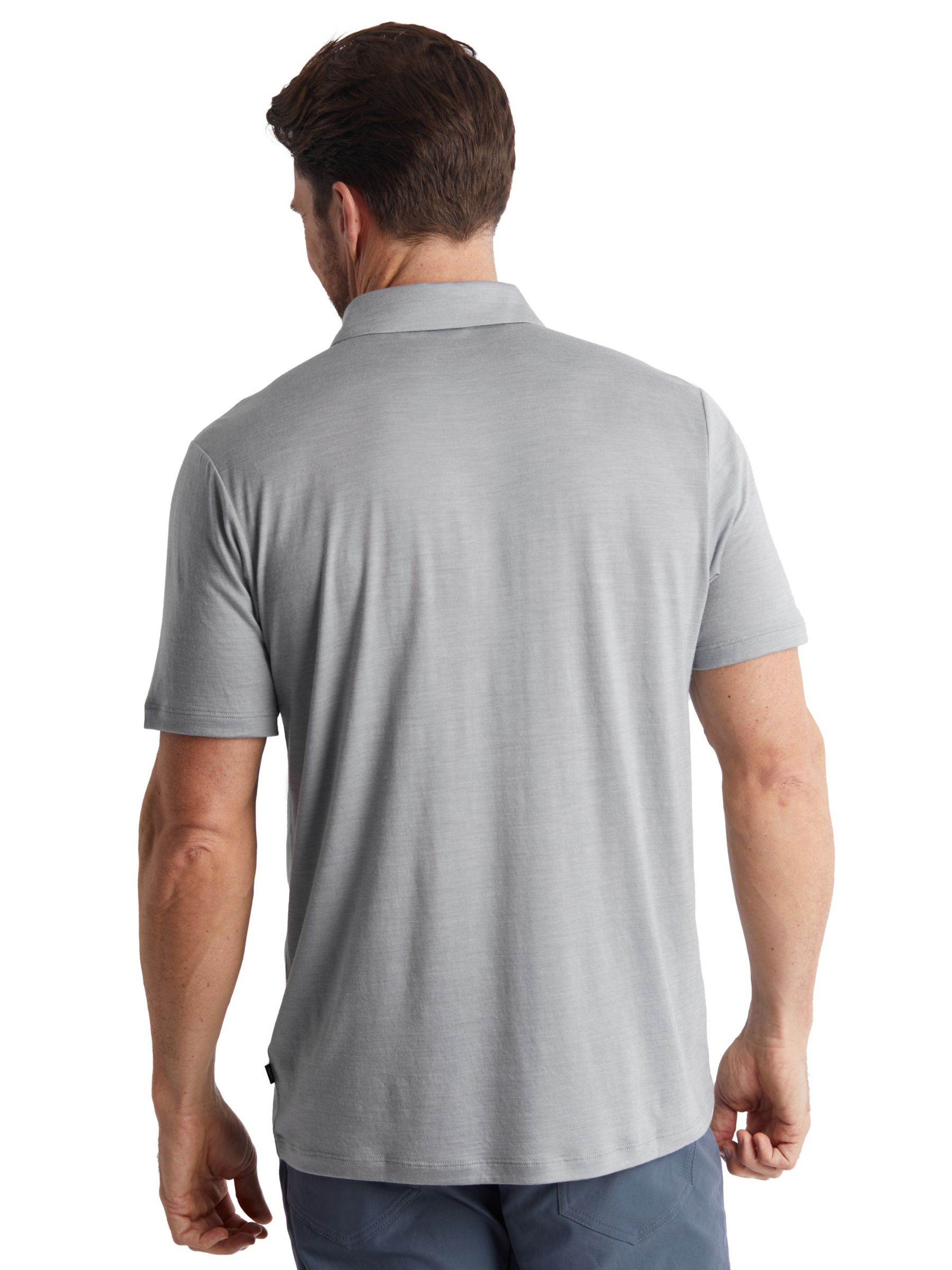 Buy Rohan Merino Cool Short Sleeve Polo Top, Haze Grey Marl Online at johnlewis.com