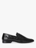 KG Kurt Geiger Fraser Leather Woven Loafers, Black