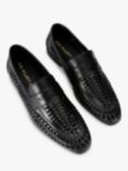 KG Kurt Geiger Fraser Leather Woven Loafers, Black