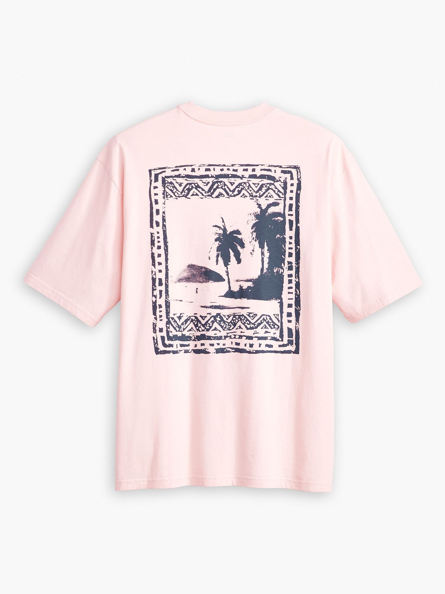 Levi's Graphic Palm Back Print Half Sleeve T-Shirt, Pink, S