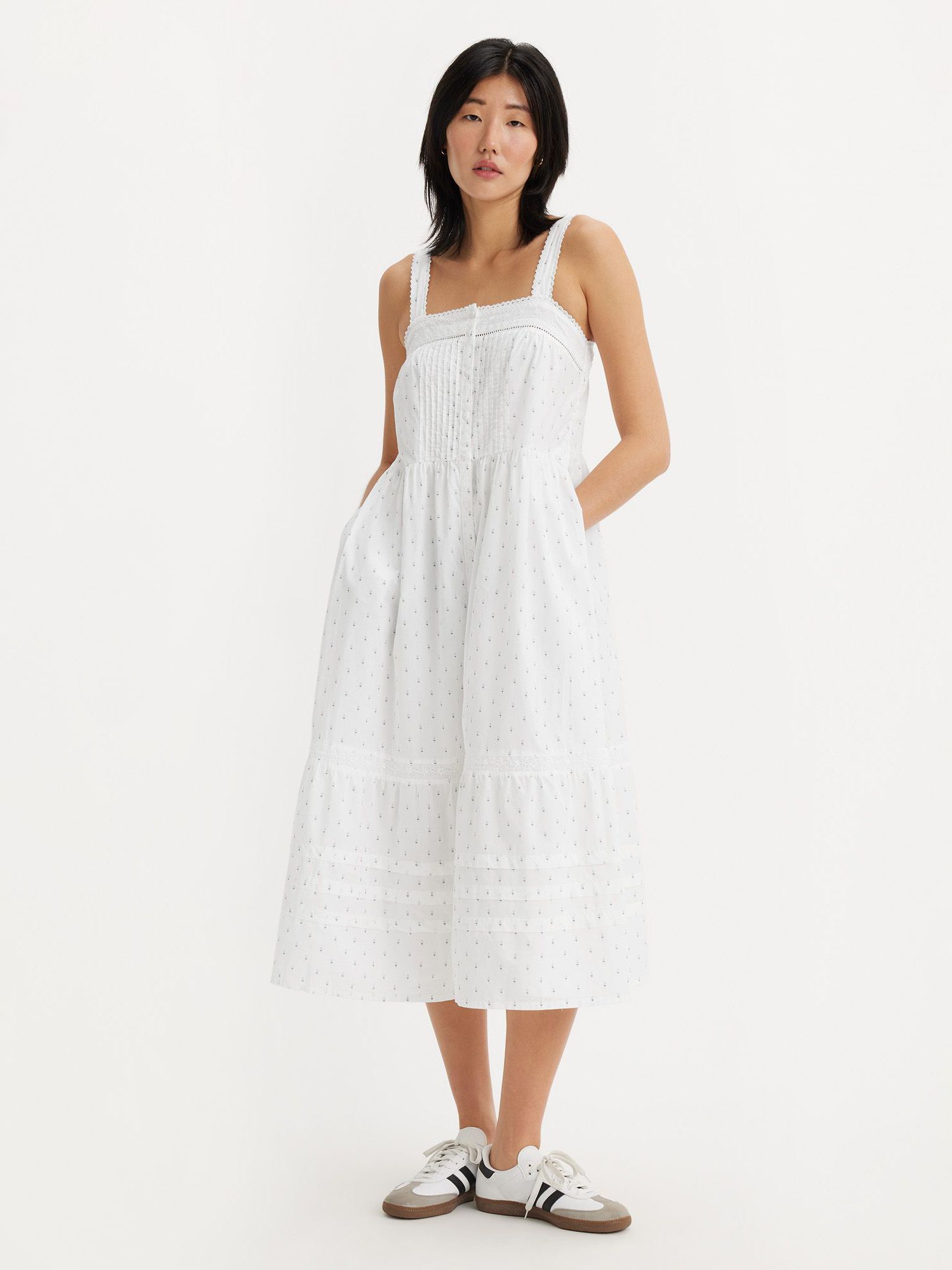 Levi's Cici Cotton Midi Dress, Annabelle Ditsy, XS