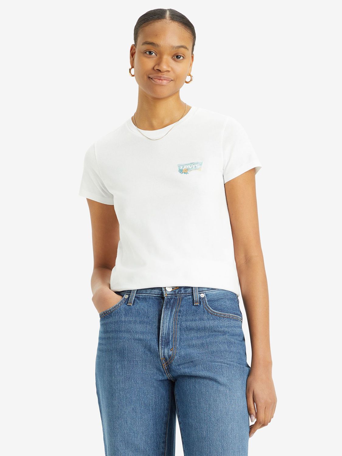 Levi's Perfect Wave Ashore Logo T-Shirt, White, XS
