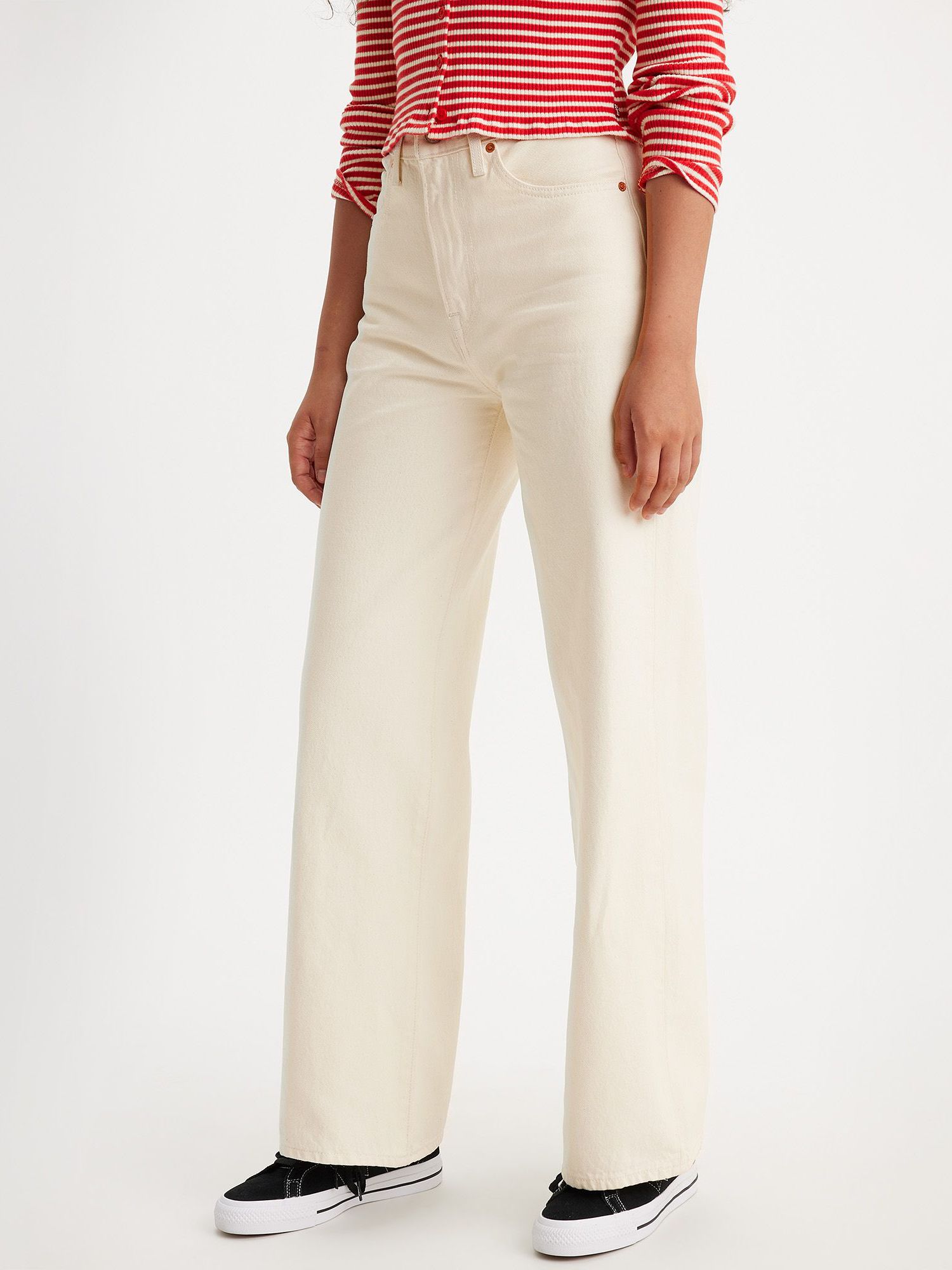 Buy Levi's Ribcage Wide Leg Jeans, Barely Freezing Online at johnlewis.com