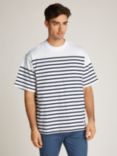 Tommy Hilfiger Stripe Skate T-Shirt, Dark Night Navy/White