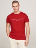Tommy Hilfiger Logo T-Shirts, Dark Magma