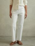 Reiss Petite Selin Straight Leg Jeans, White