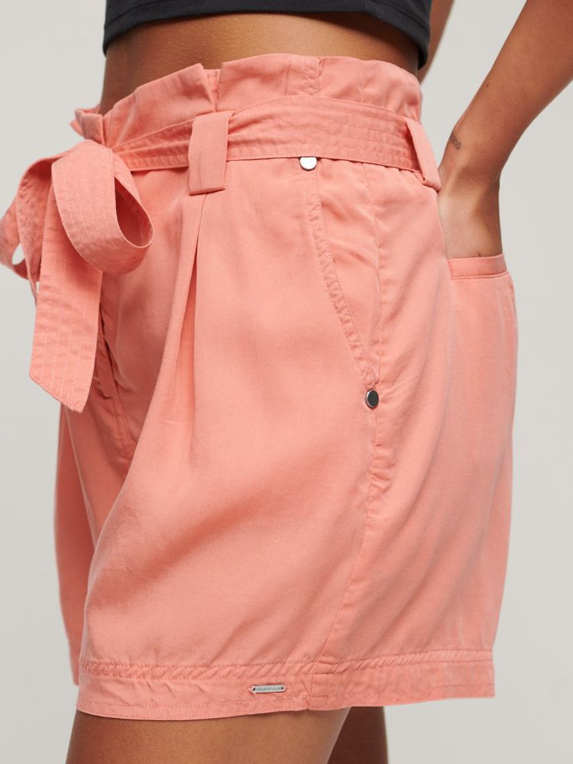 Buy Superdry Desert Paperbag Shorts, Pomegranate Online at johnlewis.com