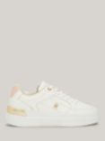 Tommy Hilfiger Lux Leather Court Trainers, Ancient White