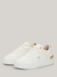 Tommy Hilfiger Lux Leather Court Trainers, Ancient White