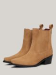 Tommy Hilfiger Suede Cowboy Boots, Classic Khaki