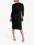 chesca Pleated Plisse Mock Jacket Dress, Black