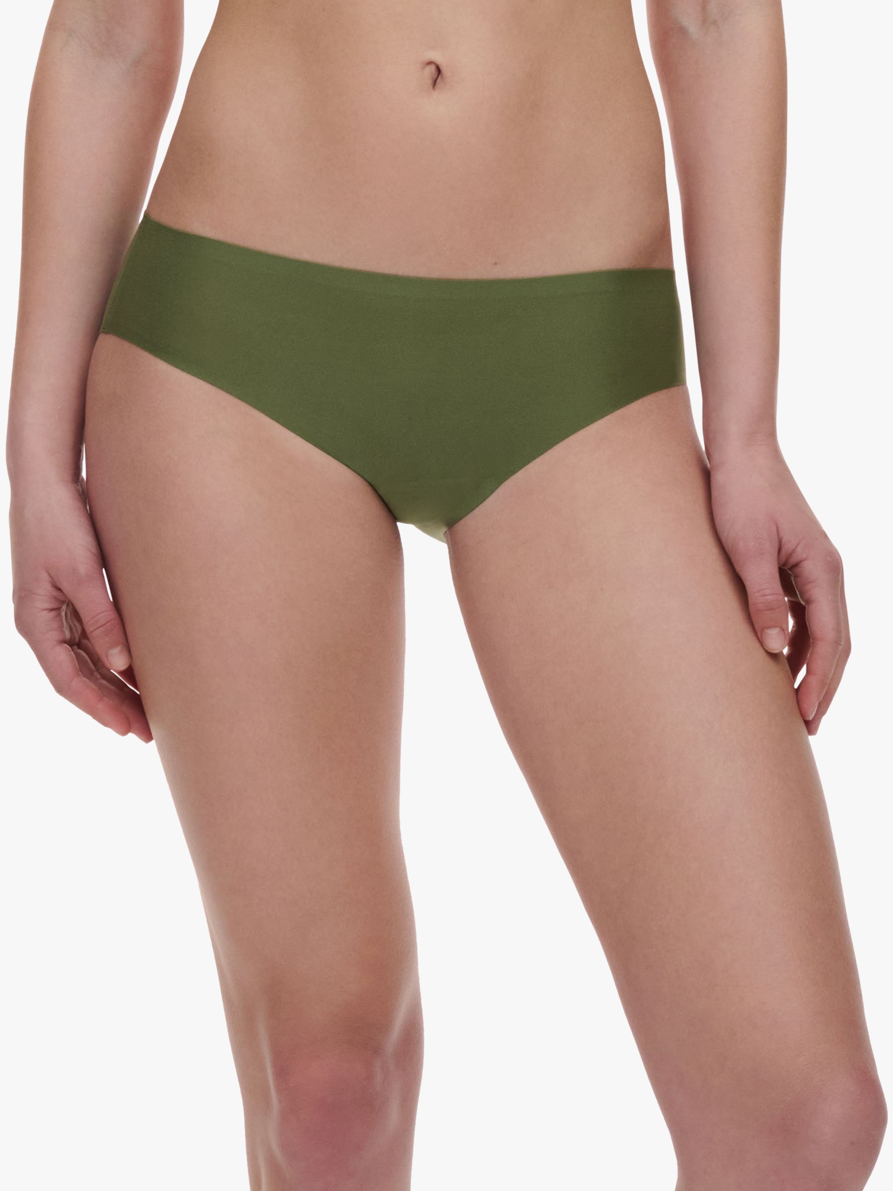 Chantelle Soft Stretch Bikini Knickers, Khaki Green, One Size