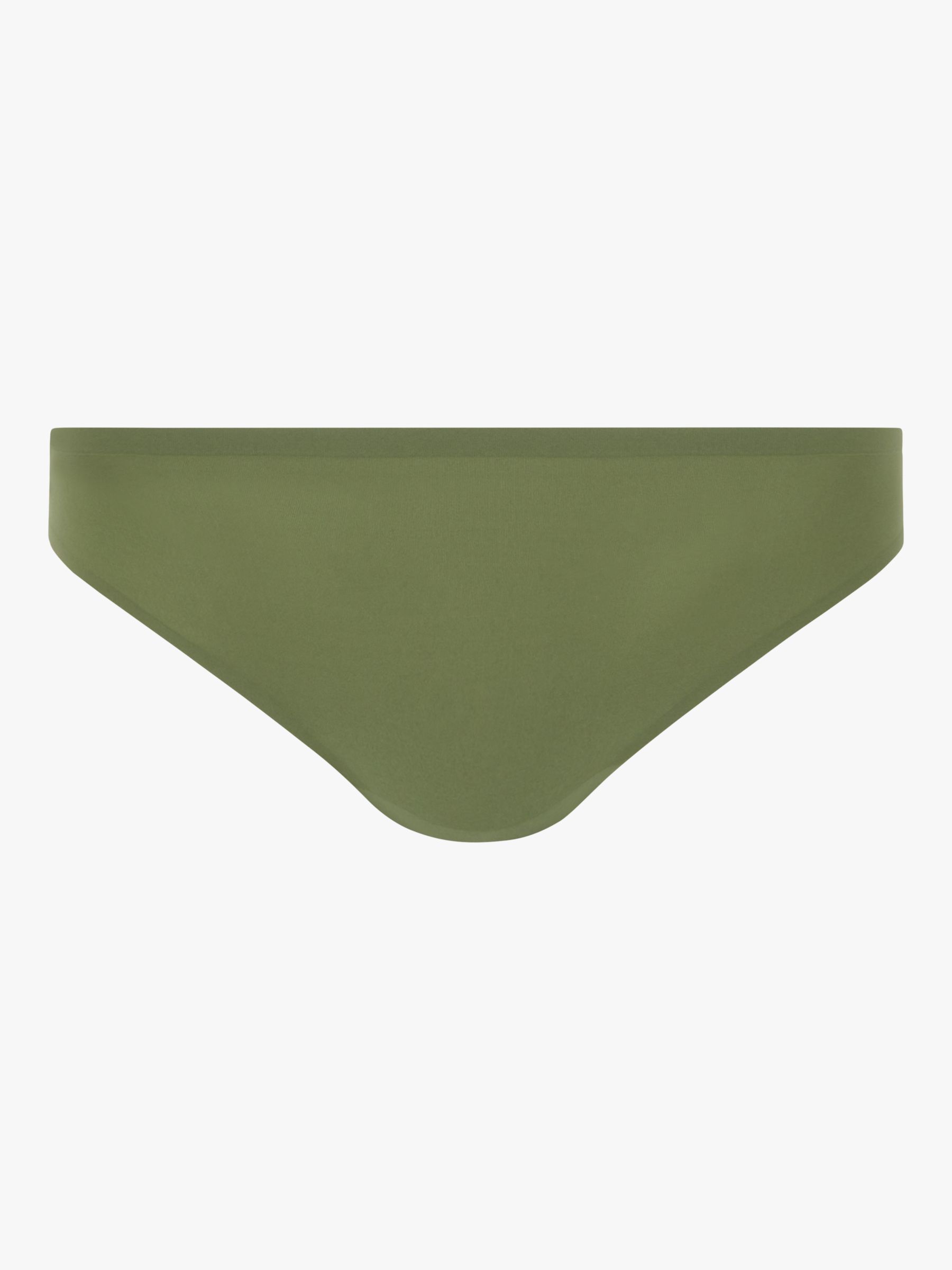 Chantelle Soft Stretch Bikini Knickers, Khaki Green, One Size