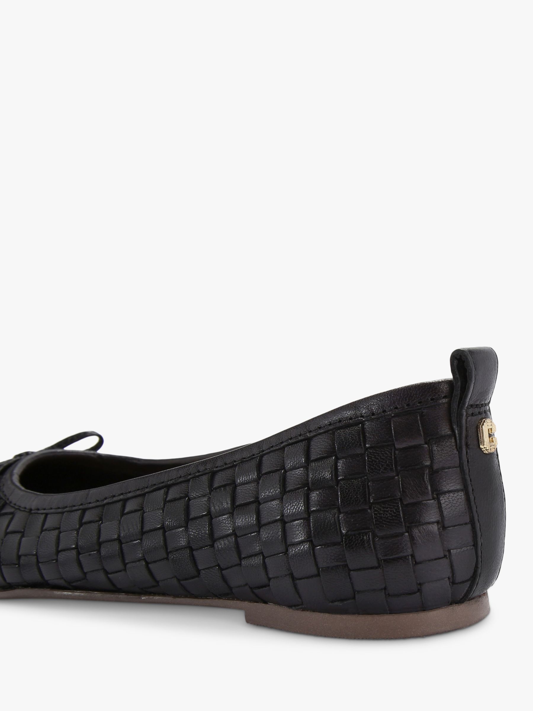 Carvela Evie Leather Ballet Shoes, Black, 3