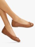 Carvela Evie Leather Ballet Shoes, Brown Tan