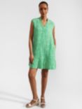 Hobbs Janey Mini Dress, Green/Cream
