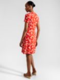 Hobbs Lydia Jersey Dress, Red/Butter Cream