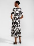 Hobbs Alva Floral Dress, Ivory/Black