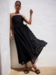 Ro&Zo Celine Applique Midaxi Dress, Black