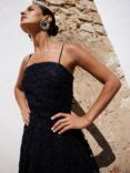 Ro&Zo Celine Applique Midaxi Dress, Black