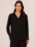 Adrianna Papell Airflow Woven Shirt, Black