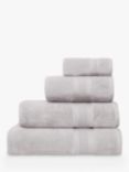 Jasper Conran London Zero Twist Cotton Fast Drying Towel, Pearl Grey
