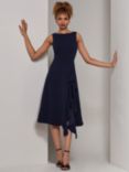 Jolie Moi Haylen Frill Midi Dress, Navy