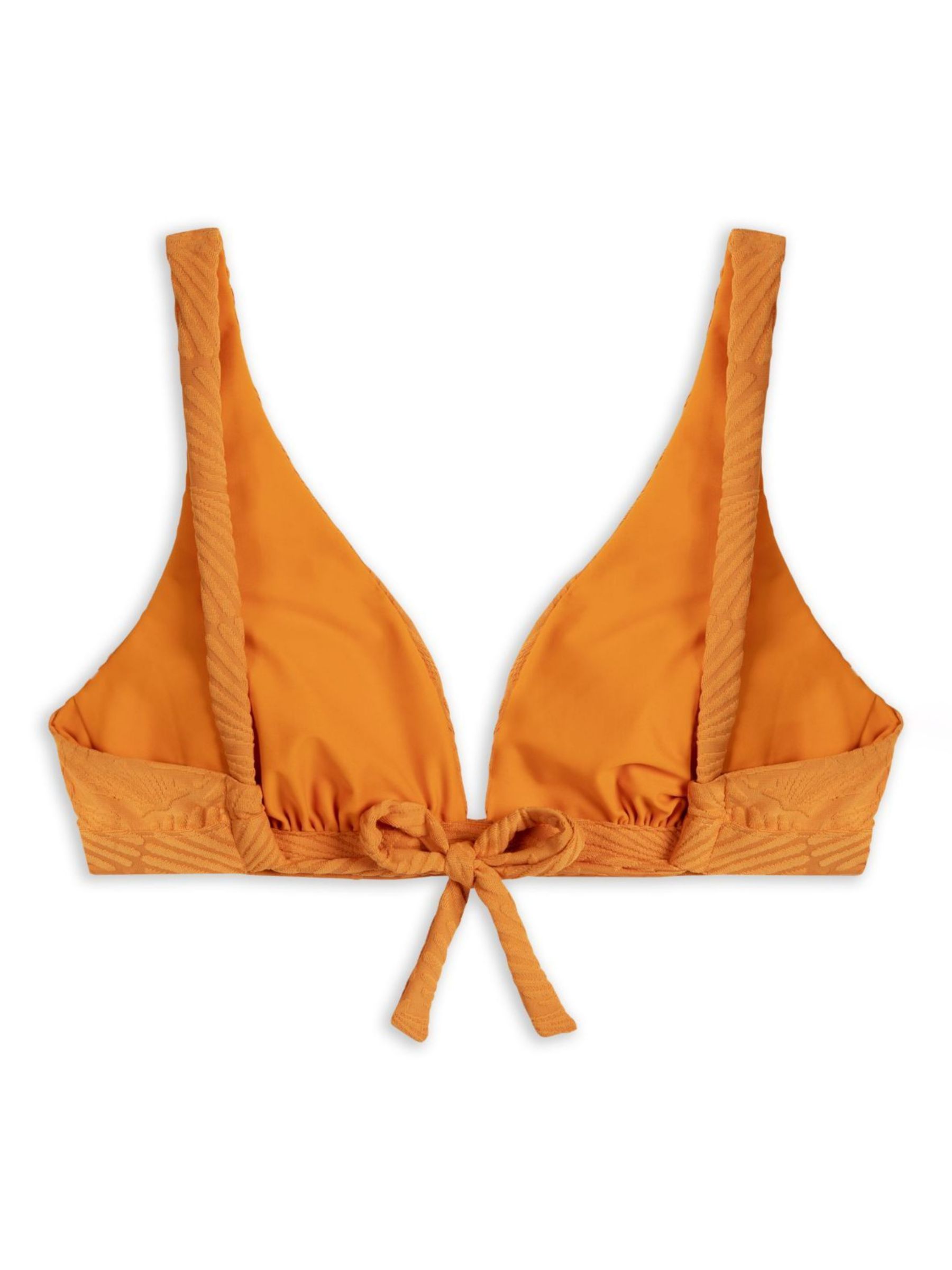 Chelsea Peers Jacquard Shell Reversible Triangle Bikini Top, Orange, 6