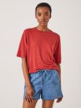 HUSH Elora Crew Neck T-Shirt, Rust