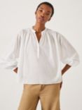 HUSH Lhea Gather Detail Blouse, White