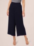 Adrianna Papell Textured Satin Cropped Trousers, Blue Moon