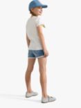 Lindex Kids' Scallop Lace Trim Shorts, Denim