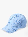 Lindex Kids' Organic Cotton Floral Print Baseball Cap, Light Blue