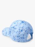 Lindex Kids' Organic Cotton Floral Print Baseball Cap, Light Blue