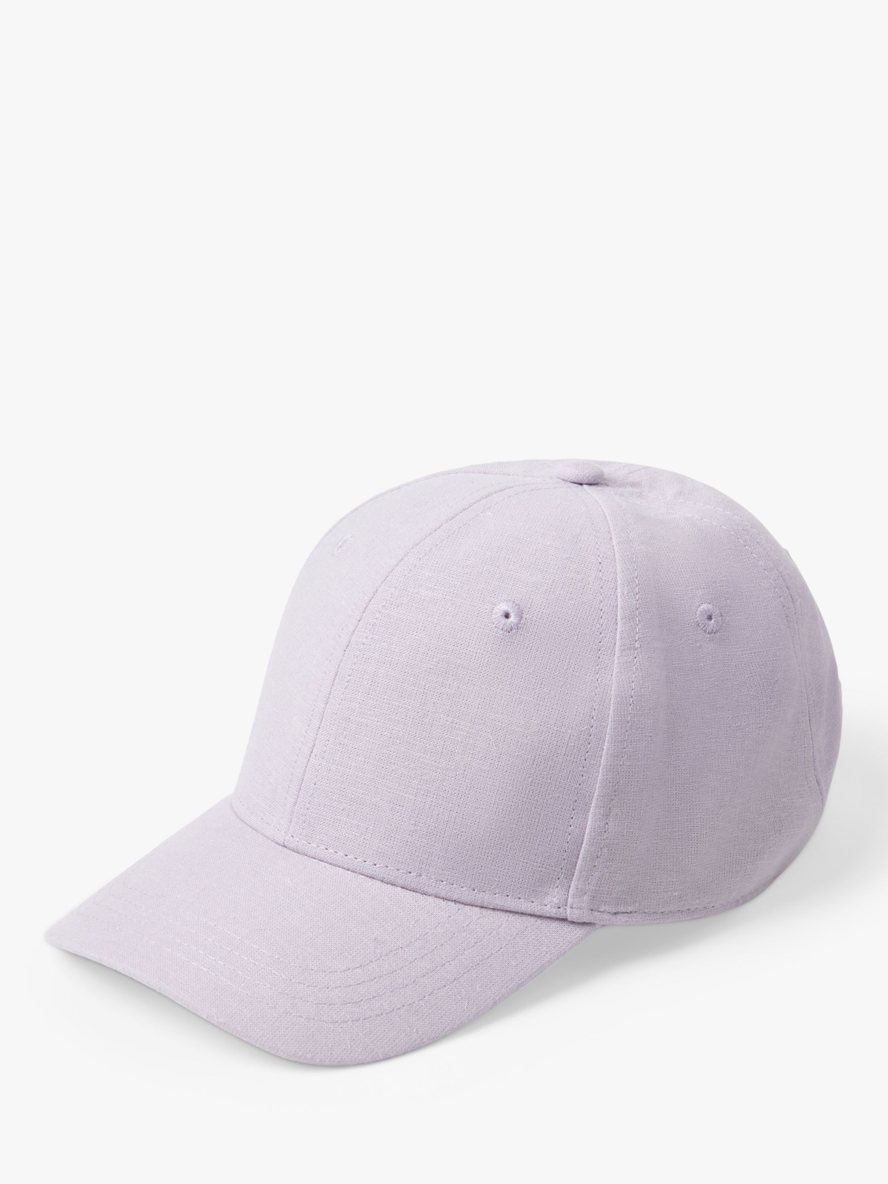 Lindex Kids' Linen Blend Solid Baseball Cap, Light Dusty Lilac, 5-7 years