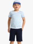 Lindex Kids' Organic Cotton Solid Comfy Shorts, Dark Navy
