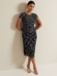 Phase Eight Clarinda Tapework Knee Length Dress, Multi