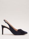 Phase Eight Suede Slingback Heels, Navy